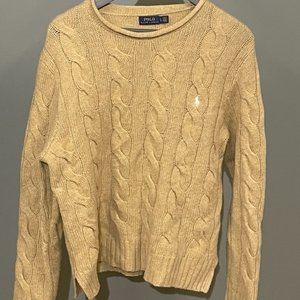 Polo Cable Sweater in Sand
